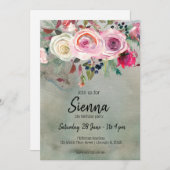 Invitation Bouquet de fleurs pour toutes les occasions (Devant / Derrière)