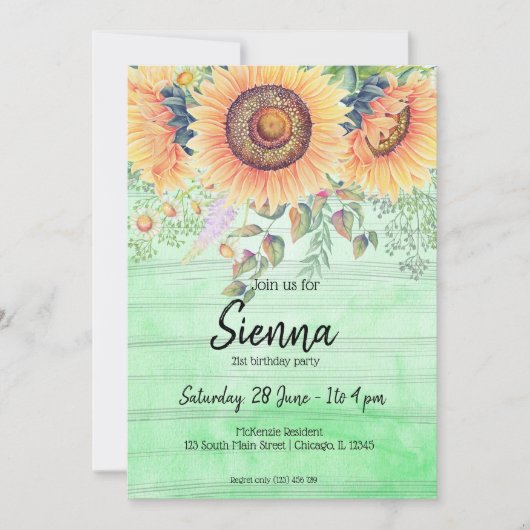 Invitation Bouquet de fleurs pour toutes occasions (Devant)