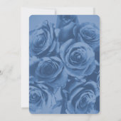 Invitation Bouquet de fleurs romantiques Roses bleues Mariage (Dos)