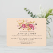 Invitation Bouquet de fleurs rose et orange sur Arrière - pla (Debout devant)