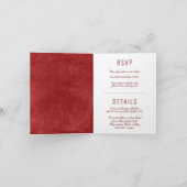 Invitation Bouquet de fleurs rose et rousse corail mariage (Intérieur)