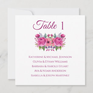 Invitation Bouquet de fleurs roses d'aquarelle-Mariage