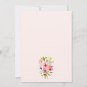 Invitation Bouquet de Fleurs sauvages d'aquarelle Rustique Bo (Dos)