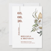 Invitation Bouquet de fleurs Savanna Watercouleurs (Devant)