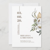 Invitation Bouquet de fleurs Savanna Watercouleurs (Devant)