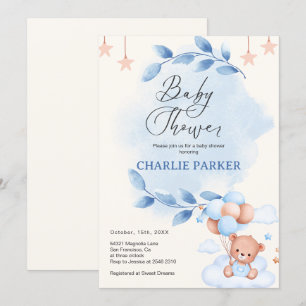 Invitation Bouquet de fleurs violettes