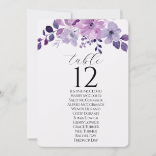 Invitation Bouquet de fleurs violettes à l'aquarelle