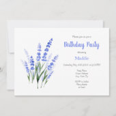 Invitation Bouquet de lavande aquarelle (Devant)