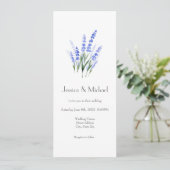 Invitation Bouquet de lavande aquarelle (Debout devant)