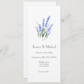 Invitation Bouquet de lavande aquarelle (Devant / Derrière)
