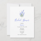 Invitation Bouquet de lavande aquarelle (Devant)