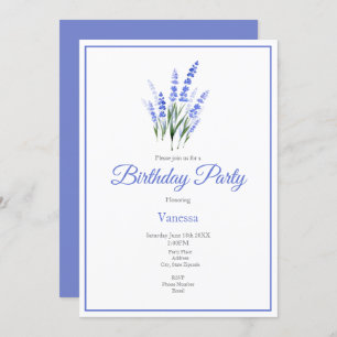 Invitation Bouquet de lavande aquarelle