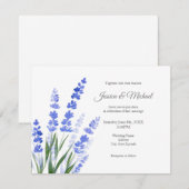 Invitation Bouquet de Lavande Aquarelle (Devant / Derrière)