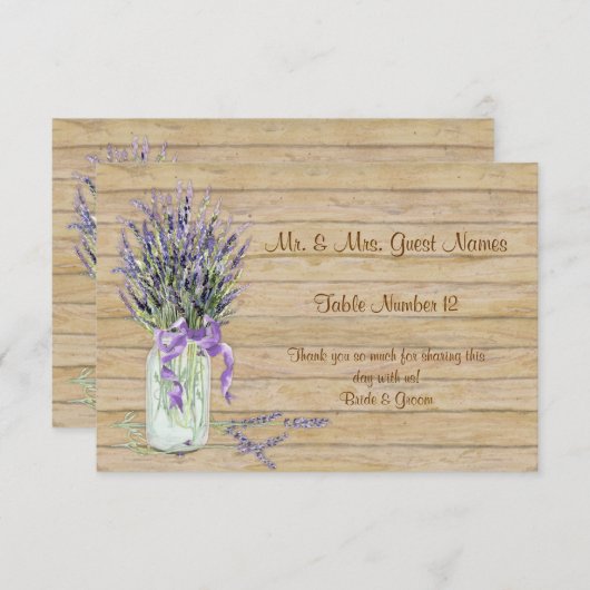 Invitation Bouquet de lavande française dans un pot en grès r (Devant / Derrière)