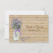 Invitation Bouquet de lavande française dans un pot Mason de (Dos)