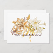 Invitation Bouquet de lis (Devant / Derrière)