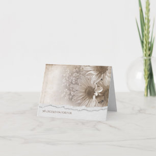 Invitation Bouquet de marguerite avec bord déchiré Cérémonie