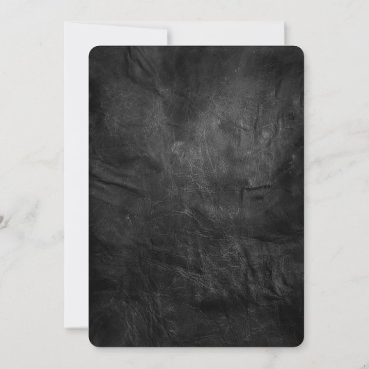 Invitation Bouquet de mariage bois de cerf sur cuir (Dos)