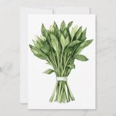 Invitation Bouquet de Mariage d'aquarelle de verdure (Devant)