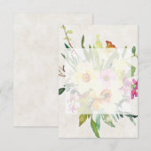 Invitation Bouquet de mariage de jonquilles printanières de b (Devant / Derrière)