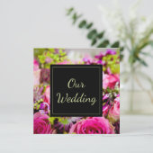 Invitation Bouquet de Mariage Rose (Debout devant)