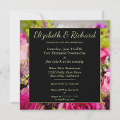 Invitation Bouquet de Mariage Rose (Dos)