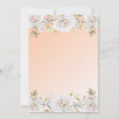Invitation Bouquet de mariage rose corail blanc rose (Dos)