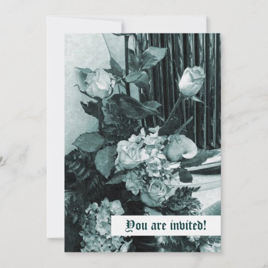 Invitation Bouquet de mariage vintage (Devant)