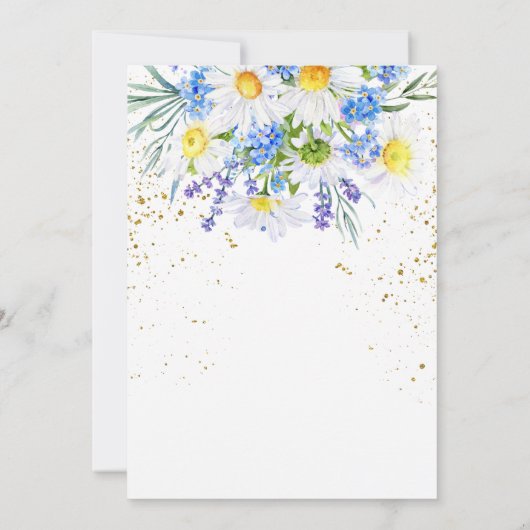 Invitation Bouquet de marmites et fleurs de champs rustiques (Dos)