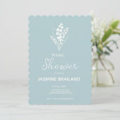 Invitation Bouquet de muguet moderne pour Baby Shower de mari (Debout devant)