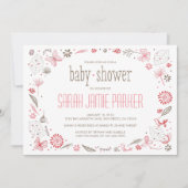 Invitation Bouquet de nature rose en fleurs (Devant)