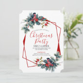 Invitation Bouquet de Noël & bullfinch (Debout devant)