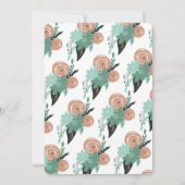 Invitation Bouquet de pavots floraux Célébration de la vie (Dos)