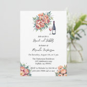 Invitation Bouquet de Pêche avec Brunch de Diamants et Bubbly (Debout devant)