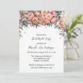 Invitation Bouquet de Pêche avec Diamants Bachelorette (Debout devant)