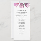 Invitation Bouquet de peinture aquarelle violette florale Pro (Dos)