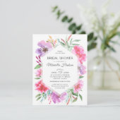 Invitation Bouquet de printemps de Fête des mariées botanique (Debout devant)