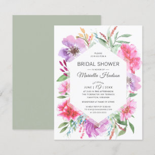 Invitation Bouquet de printemps de Fête des mariées botanique
