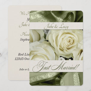 Invitation Bouquet de réception de mariage et vert