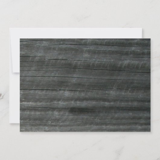 Invitation Bouquet de Rose blanche et Mariage de bois de Barn (Dos)