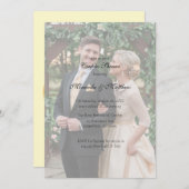 Invitation Bouquet de rose jaune beurre Couples Douche (Devant / Derrière)