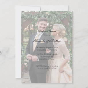 Invitation Bouquet de rose jaune beurre Couples Douche