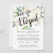 Invitation Bouquet de roses blanches | Nous nous sommes marié (Devant)