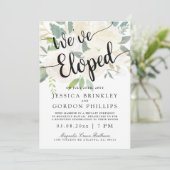 Invitation Bouquet de roses blanches | Nous nous sommes marié (Debout devant)