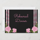 Invitation Bouquet de roses d'angle Chic Élégant pour répétit (Devant)