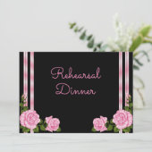 Invitation Bouquet de roses d'angle Chic Élégant pour répétit (Debout devant)