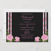 Invitation Bouquet de roses d'angle Chic Élégant pour répétit (Dos)