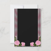Invitation Bouquet de roses d'angle élégant et chic pour mari (Dos)