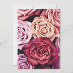 Invitation Bouquet de roses roses
