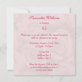 Invitation Bouquet De Roses Roses Roses 85e Anniversaire (Dos)